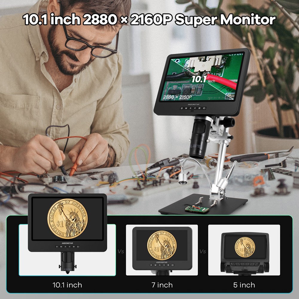 Andonstar Trinocular HDMI USB  - Electronics Repair Microscope reseña y precio