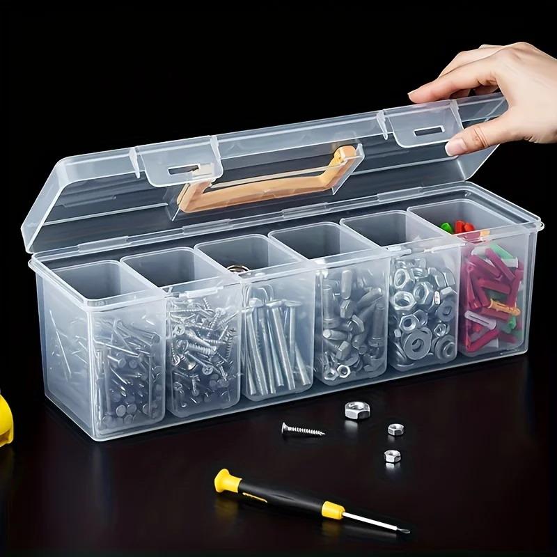 7 Piece Transparent Parts Stor - Electronics Repair Garage reseña y precio