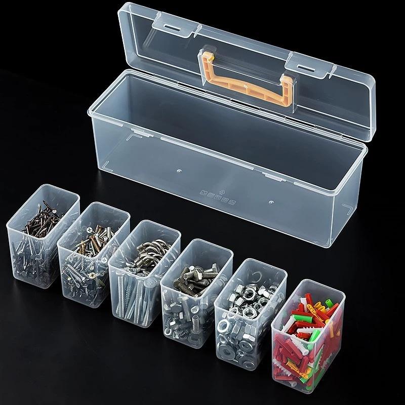 7 Piece Transparent Parts Stor - Electronics Repair Garage reseña y precio