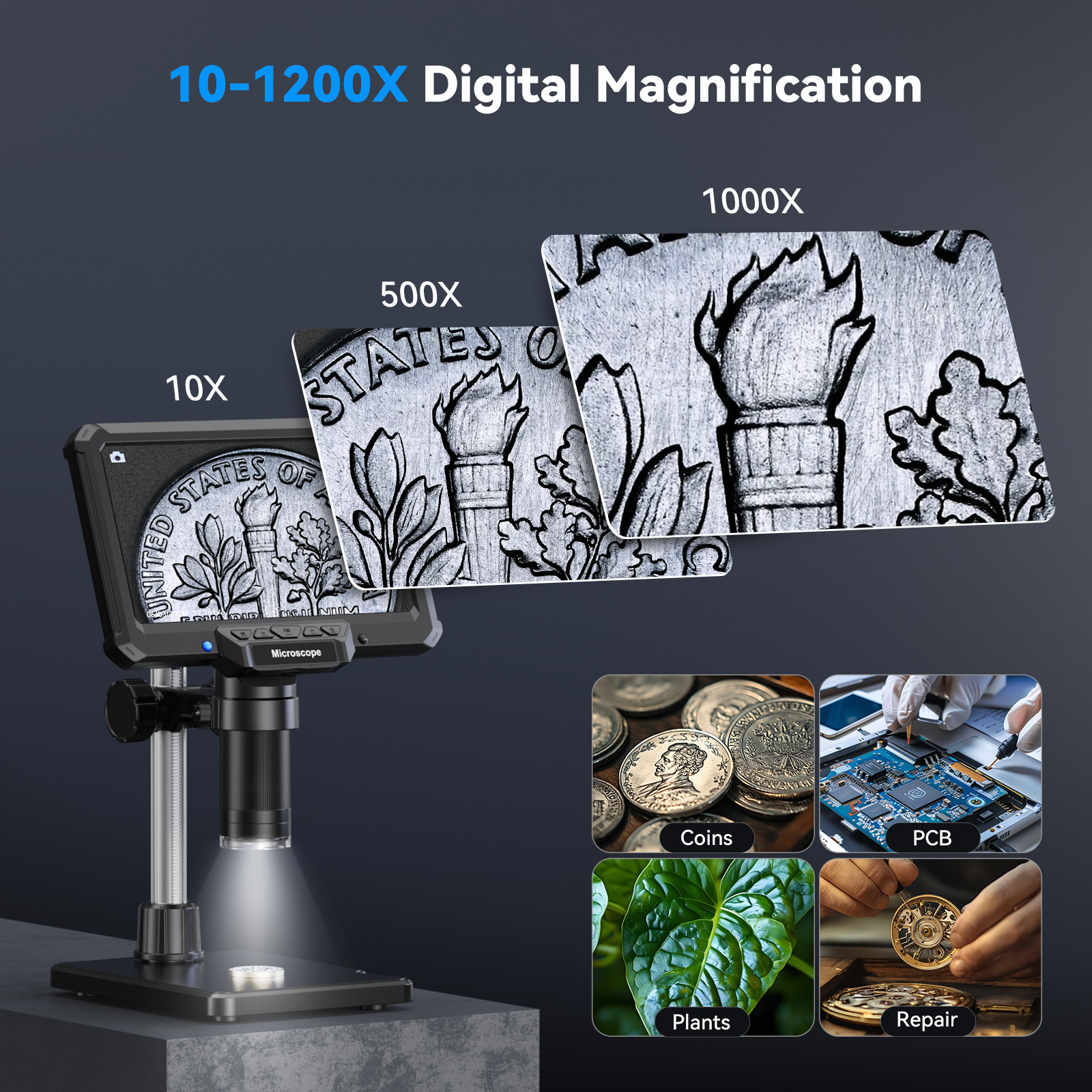 Hayve 7inch Digital Microscope - Electronics Repair Microscope reseña y precio